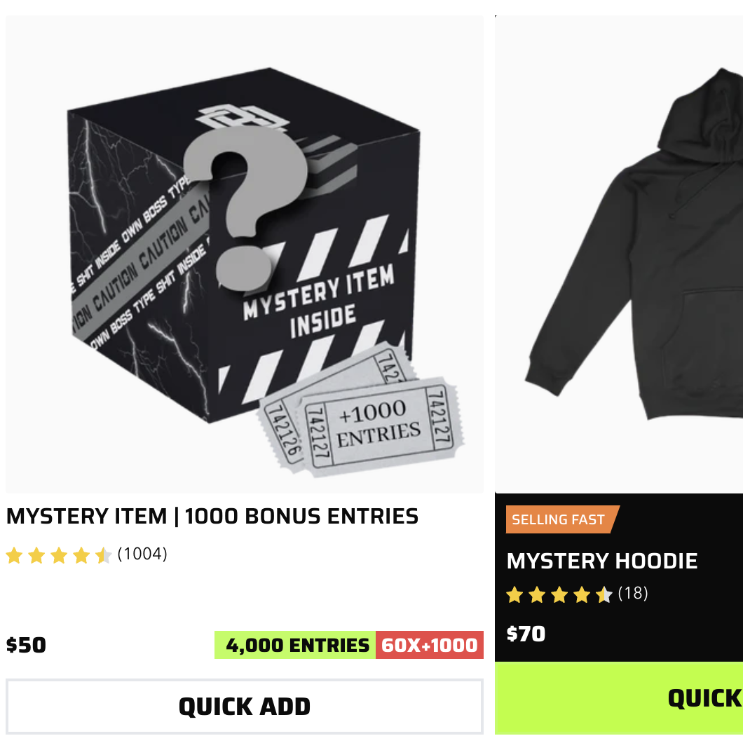 Product Bonus Interface